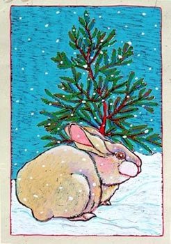 Winter Bunny (12 x 10)